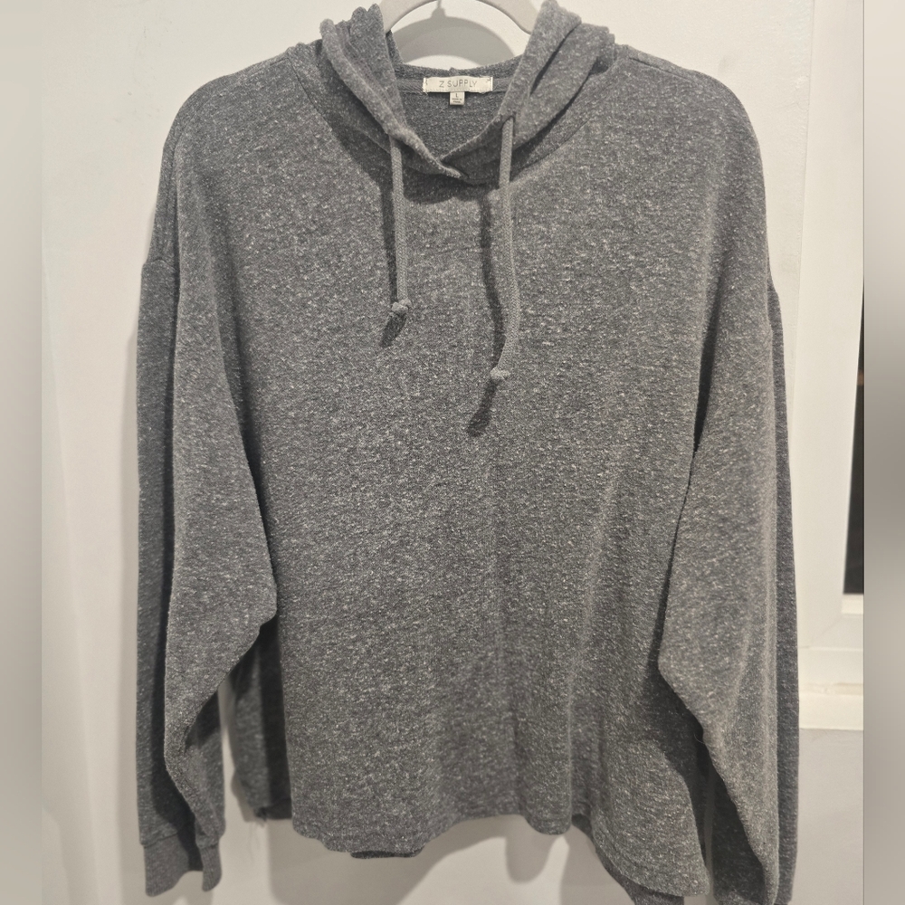 Z Supply Charcoal Gray Hoodie Sweater for Men